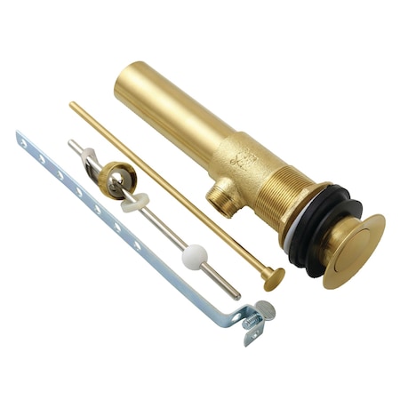 Kingston Brass Brass PopUp Drain with Overflow, 22 Gauge, Brushed Brass KB1117